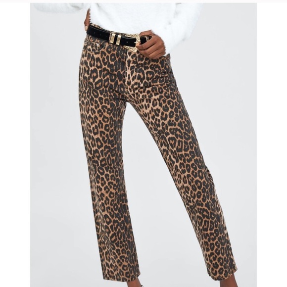 NWT Zara Cheetah Jeans - Picture 7 of 12